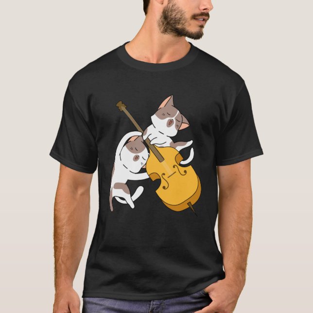 T-shirt Cat Kitten Playing Cello Cat  Cello Player Cellist (Devant)