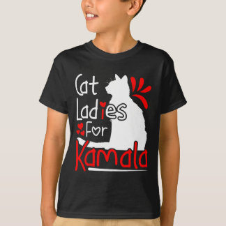 T-shirt Cat Ladies For Kamala Silhouette Graphic