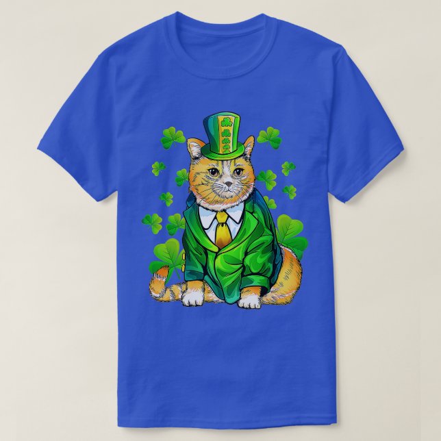 T-shirt Cat Leprechaun Amoureux des chats Shamrock Jour de (Design devant)