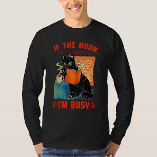 T-shirt Cat Lire Les Livres Si Le Livre Est Ouvert Je Fous