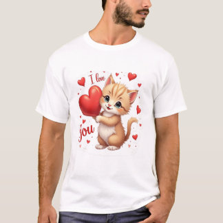 T-shirt Cat love