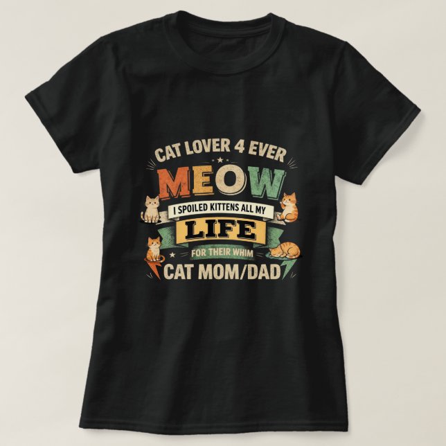 T-shirt Cat lover funny graphicT-Shirt (Design devant)