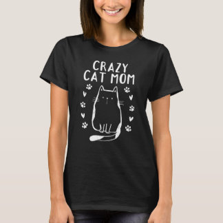 T-shirt Cat Mama  Cat Cat   Crazy Cat Mom