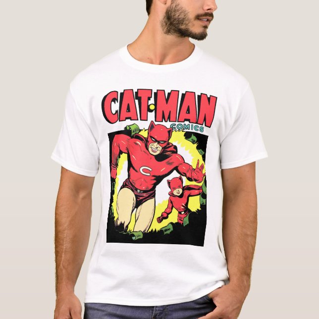 T-shirt Cat-Man Comics : juin 1942 (Devant)