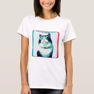 T-shirt Cat Manchester en lunettes