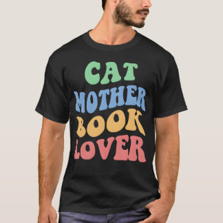 T-shirt Cat mère livre Lover drôle