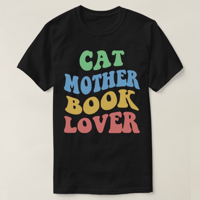 T-shirt Cat mère livre Lover IV (Design devant)