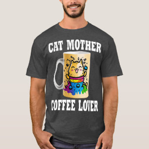 T-shirt Cat Mère Lover café 156