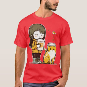 T-shirt Cat Mère Lover café 168