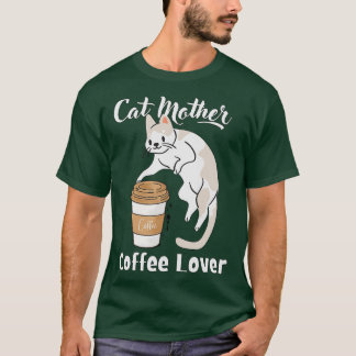 T-shirt Cat Mère Lover café 91