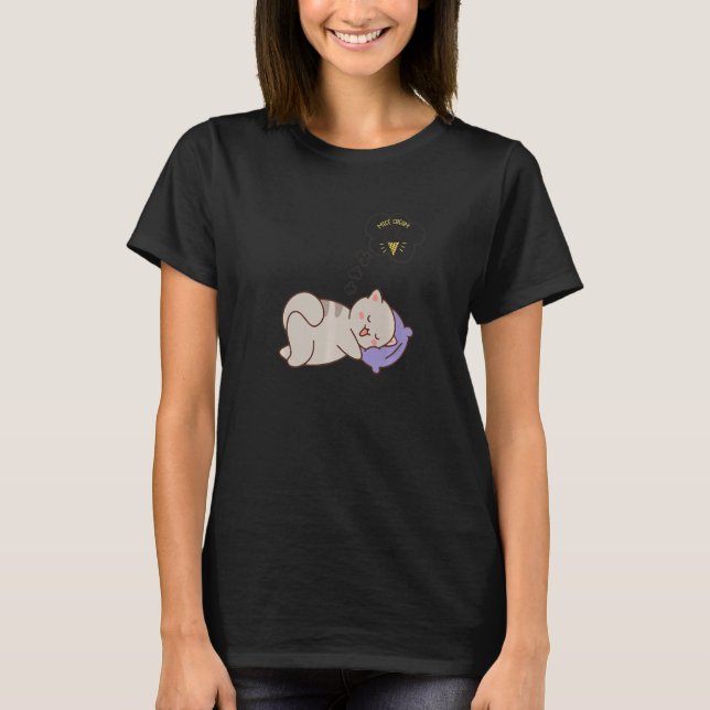 T-shirt Cat Mice Dreaming Sleeping (Devant)