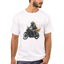 CAT Moto Samurai Imaginaire foncé aquarelle Art