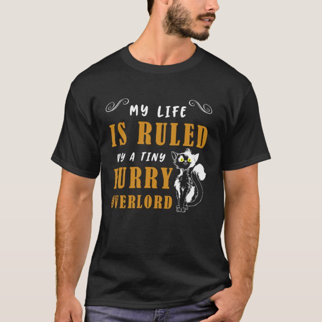 T-shirt Cat My Life est gouverné par un lord de fourrure m (Devant)
