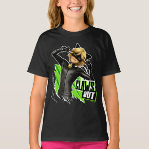 T-shirt Cat Noir   Graphisme de découpe