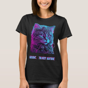 T-shirt Cat nope juste nope rétrowave me d'écoute
