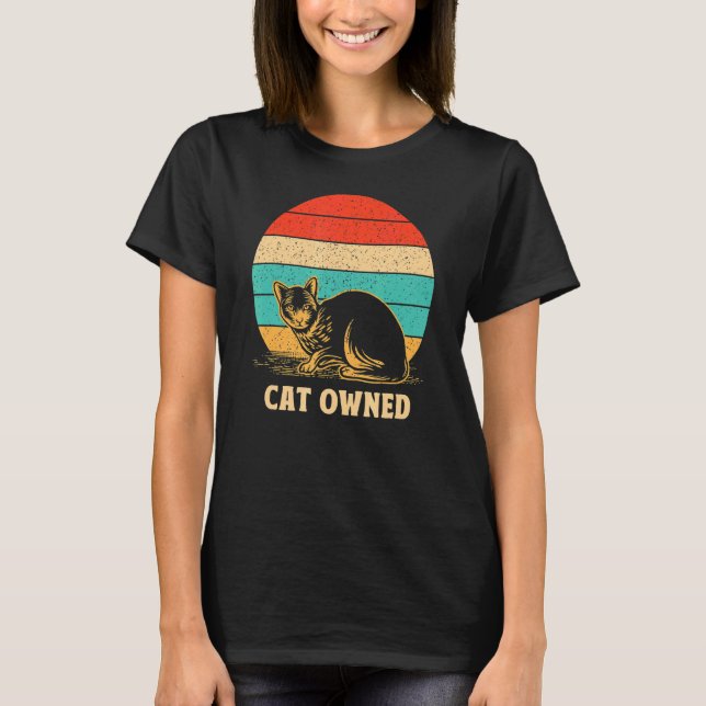 T-shirt Cat Owned Friends Cat  Buddy Kitten Cat Mom  1 (Devant)