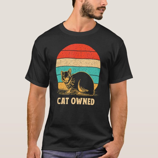 T-shirt Cat Owned Friends Cat  Buddy Kitten Cat Mom  1 (Devant)