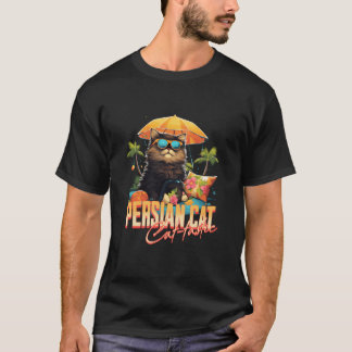 T-shirt Cat Perse Cat Rétro