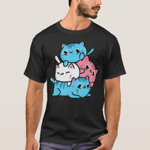 T-shirt Cat Pile Pride International Transgender Day Distr