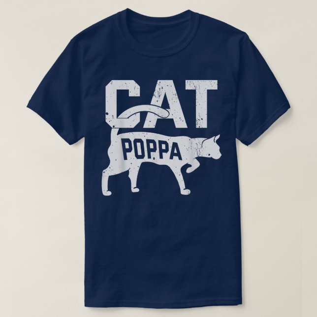 T-shirt Cat Poppa Kitten Propriétaire d'animal de compagni (Design devant)