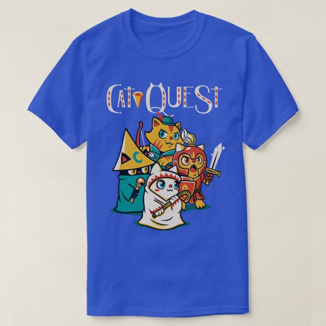 T-shirt Cat Quest Rpg Chats jeu vidéo (Design devant)