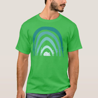 T-shirt Cat Rainbows Blues