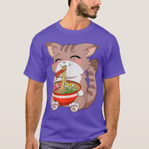 T-shirt Cat Ramen T Japonais Kawaii Anime