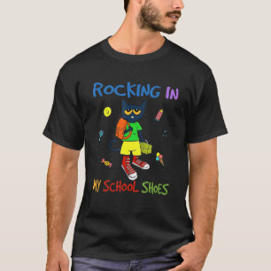 T-shirt Cat Rocking In My School Shoes Back To School Kids