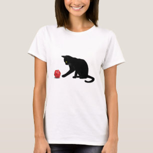 T-shirt Cat Rolling Dice RPG Rôle Jeu Jeux Jeu Jeu Lov