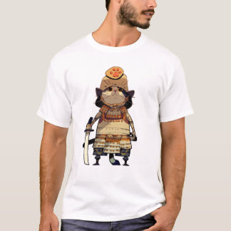 T-shirt Cat Samurai Tシャツ