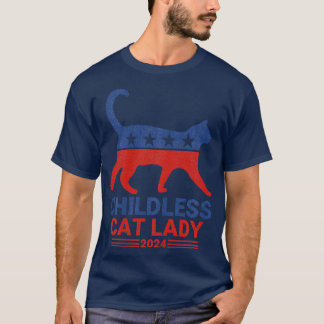 T-shirt Cat sans enfant Lady 2024 Téléphone Case