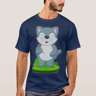 T-shirt Cat School Pencil