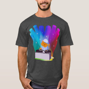 T-shirt Cat Shirt Rainbow DJ Cat