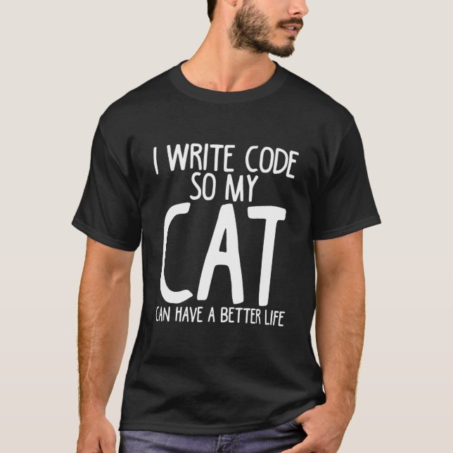 T-shirt Cat Software Engineer Code Writer Code Engineer (Devant)