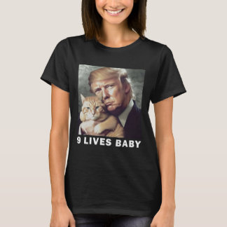 T-shirt Cat Trump 9 Lives Baby Trump 2024 Victoire remport