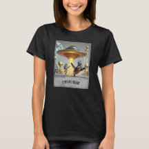 Cat UFO Selfie : Scared Kitty (T-shirt femme) #01