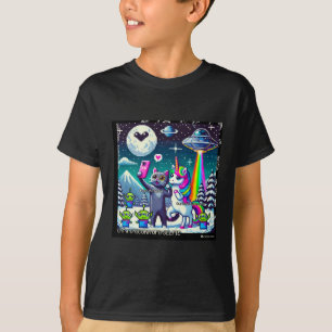 T-shirt Cat & Unicorn OVNI Selfie: Big Meeting #03