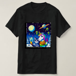 T-shirt Cat & Unicorn OVNI Selfie: Big Meeting #8