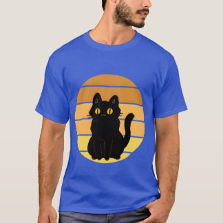 T-shirt cat vintage eighties style cat retro propert funny