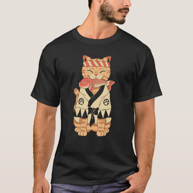 T-shirt Cat Warrior Meowster (Devant)