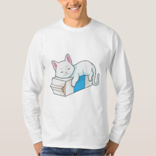 T-shirt Cat with Milk