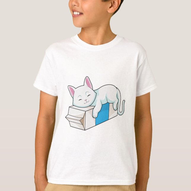 T-shirt Cat with Milk (Devant)