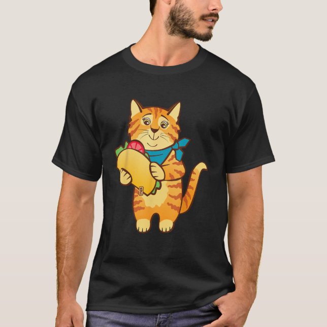 T-shirt Cat with Taco (Devant)