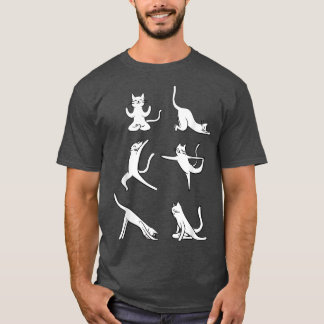 T-shirt Cat Yoga Poses Funny Mignonne Méditation Yogi Nama