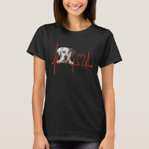 T-shirt Catahoula Leopard Chien Heartbeat EKG Chiens Propr