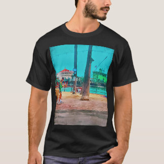 T-shirt Catalina Island Avalon Ca Green Pier et Casino