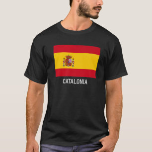 T-shirt Catalogne Espagne Drapeau Emblème Escudo Bandera 