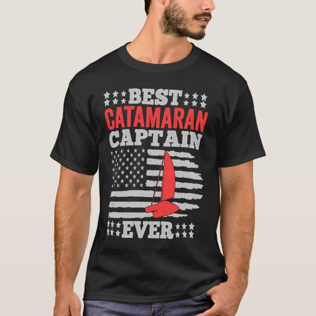 T-shirt Catamaran Sailing Captain Sailor Best Catamaran Ca (Devant)