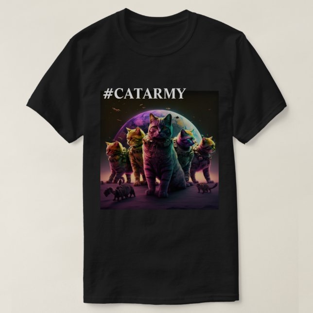 T-shirt #CATARMY Joyeux Nouvel An Officiel #Hoomans SnarkY (Design devant)