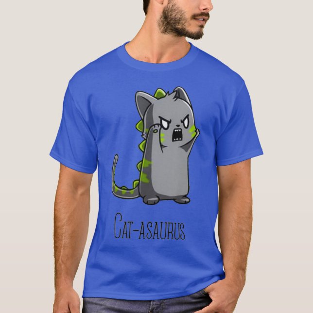T-shirt Catasaurus Kitten Kitty Dinosaur T-Rex Dino Chat (Devant)